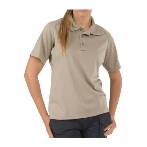 5.11 Women's Performance Polo Silver Tan Small - 5.11 Tactical