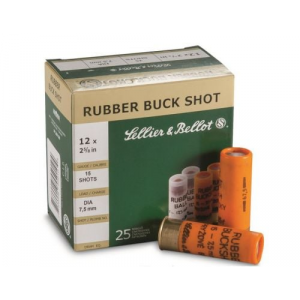 lier & Bellot Less Lethal 12 Gauge Rubber Pellets 25 Round Box Ammo