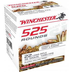 chester USA 22 LR 36 Gr Copper Plated Hollow Point (CPHP) 525 Bx/10 Cs (Bulk) Ammo