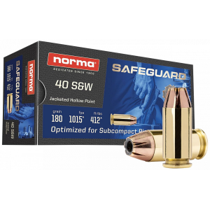 ma Ammunition Safeguard 40 S&W 180 Gr Jacketed Hollow Point 50 Per Box/ 20 Case Ammo