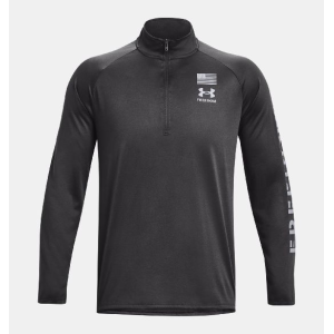 UA Men's Freedom Tech 1/2 Zip Jet Gray/Steel Small - Under Armour
