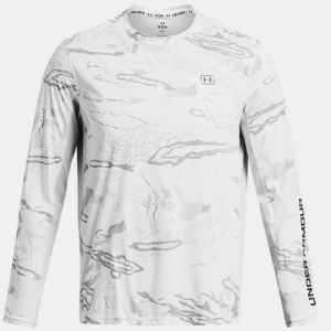 UA Fish Pro Chill Camo Long Sleeve, Men's, White, 3XL - Under Armour