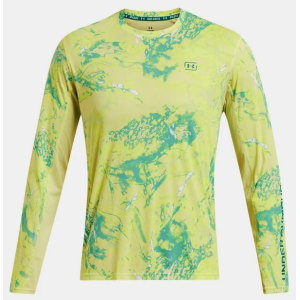 UA Fish Pro Chill Camo Long Sleeve, Men's, Sonic Yellow, L - Under Armour