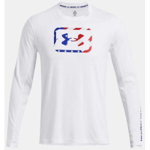 UA Fish Pro Freedom Long Sleeve, Men's, White, 3XL - Under Armour