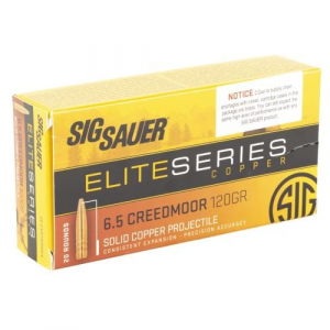  Sauer Elite Copper Hunting 6.5 Creedmoor 120 Gr Jacketed Hollow Point (JHP) 20 Bx/ 10 Cs Ammo