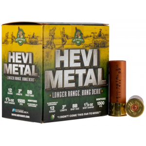 I-Shot 38088 Hevi-Metal Longer Range 12 Gauge 3 1 1/4 Oz BB Shot 25 Bx/ 10 Cs Ammo