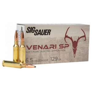  Sauer V65CMSP129-20 Venari 6.5 Creedmoor 129 Gr 2820 Fps Soft Point (SP) 20 Bx/10 Cs Ammo