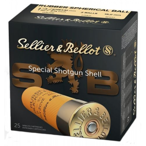 lier & Bellot Rubber Ball Less Lethal 12 Gauge 2 3/4 25 Round Box Ammo