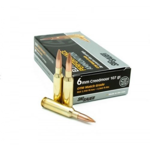  Sauer Elite Match Grade 6mm Creedmoor 107 Gr Open Tip Match (OTM) 20 Bx/ 10 Cs Ammo