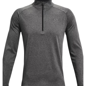 UA Men's Tech 1/2 Zip Long Sleeve Carbon Heather/Black 4XL - Under Armour