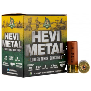 I-Shot 38702 Hevi-Metal Longer Range 12 Gauge 2.75 1 1/8 Oz 2 Shot 25 Bx/ 10 Cs Ammo