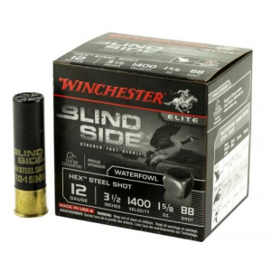 chester Blindside Hex Steel 12 Gauge 3.5 #BB Shot 25 Round Box Ammo