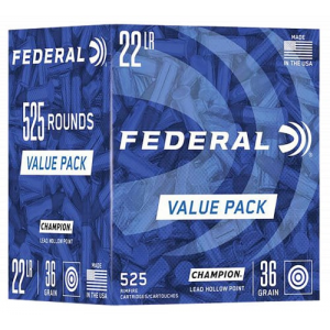 eral 747 Champion Training 22 LR 36 Gr Lead Hollow Point (LHP) 525 Per Box/ 10 Cs Ammo