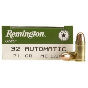 ington UMC .32 ACP 71 Grain Metal Case 50rd Box Ammo