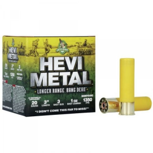 I-Shot 39003 Hevi-Metal Longer Range 20 Gauge 3 1 Oz 3 Shot 25 Bx/ 10 Cs Ammo