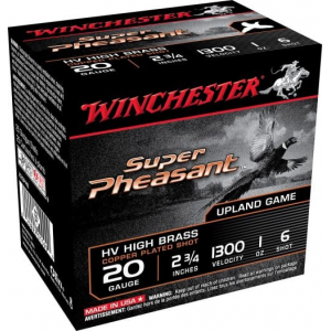 chester Super Pheasant Magnum High Brass 20 Gauge 2.75 1 Oz 6 Shot 25 Bx/ 10 Cs Ammo