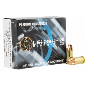 igh Defense LA38068XD Xtreme Defense 380 ACP 65 Gr Lehigh Defense XD FMT 20 Per Box/10 Cs Ammo