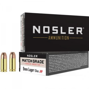 ler Match Grade Handgun Ammunition 9mm 124 Gr. HG JHP 50 Rd. Ammo