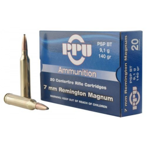  Standard Rifle 7mm Rem Mag 140 Gr Pointed Soft Point (PSP) 20 Bx/ 10 Cs Ammo