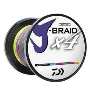 J-BRAID x4 BRAIDED LINE - MULTI COLOR, 550yds, 80LBS - Daiwa