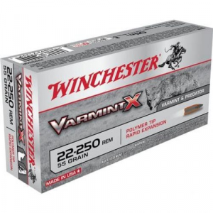 chester Varmint-X 22-250 Remington 55GR Varmint 20rd Box Ammo