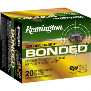 Remington Golden Saber 9mm Luger +P 124 Grain Bonded Jacketed Hollow Point - Remington