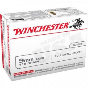 chester USA Full Metal Jacket 9mm 115 Gr 100 Round Box Ammo