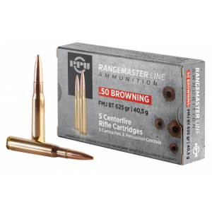 PPU USA Rangemaster .50 BMG 625 gr Ammo FMJ - 5rds - PPRM50 - Prvi Partizan