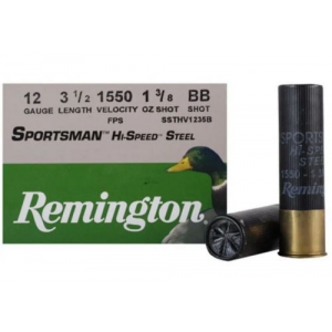 ington Ammunition Sportsman 12 Gauge 3.50 1 3/8 Oz BB Shot 25 Bx/ 10 Cs Ammo