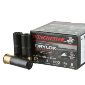 chester Drylock Super Steel Magnum 12 Gauge 3 1 3/8 Oz 2 Shot 25 Bx/ 10 Cs Ammo