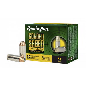 ington Ammunition R21370 Golden Saber Defense Compact 10mm Auto 180 Gr Brass Jacket Hollow Point (BJHP) 20 Bx/25 Cs Ammo