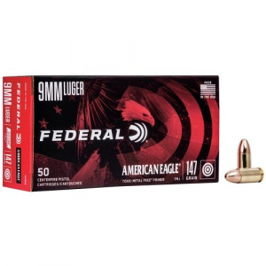 rican Eagle Total Metal Jacket 50RD 147gr 9mm Ammo