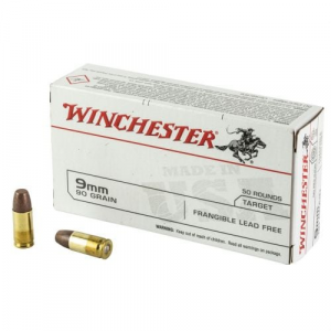 chester Lead Free Frangible 9mm 90gr 50 Round Box Ammo