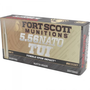 t Scott Munition Rifle 5.56 NATO 62 Gr. TUI Brass 20 Rd. Ammo