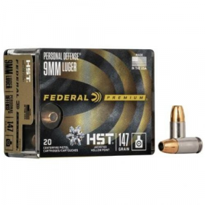 eral Premium Personal Defense HST Jacketed Hollow Point 9mm 147 Gr 20 Round Box Ammo