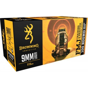 wning BPT Performance Target Full Metal Jacket 9mm 100 Round Box Ammo