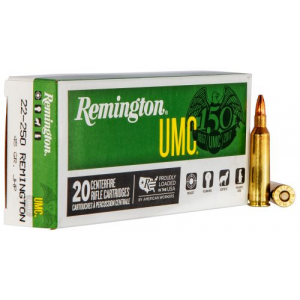 ington UMC 22-250 Rem 45gr Jacketed Hollow Point 20rd Box Ammo