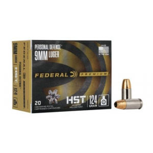 eral HST Hollow Point 20RD 124gr 9mm 20rd Box Ammo