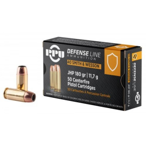  Defense 40 S&W 180 Gr Jacketed Hollow Point (JHP) 50 Bx/ 10 Cs Ammo