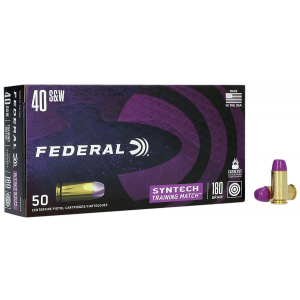 eral AE40SJ2 Syntech Training Match 40 S&W 180 GR Total Syntech Jacket Flat Nose (TSJFN) 50 Bx/ Cs Ammo