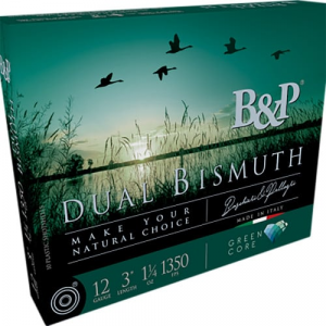  Ammunition Dual Bismuth 12 Gauge 2.75 1 1/5 Oz Bismuth 3/4 Shot 10 Per Box/ 10 Case Ammo