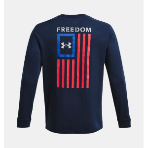UA Men's Freedom Flag Long Sleeve Academy/Royal Small - Under Armour