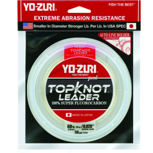 Yo-Zuri TopKnot Fishing Line, Clear, 60lb Break Strength, 30 Yards - Yo-Zuri