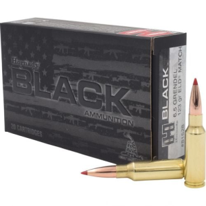 Hornady Black Rifle Ammo 6.5 Grendel 123Gr ELD Match Black 20 Rounds Per Box - Hornady