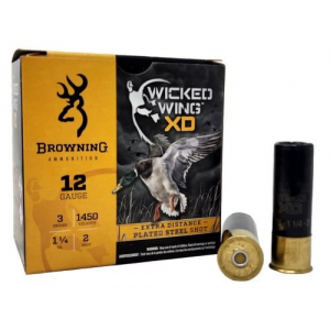 wning BXD Waterfowl 12 Gauge 3 1 1/4 Oz 2 Shot 25 Bx/ 10 Cs Ammo