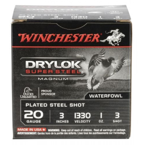 chester Drylock Super Steel Magnum 20 Gauge 3 1 Oz 3 Shot 25 Bx/ 10 Cs Ammo