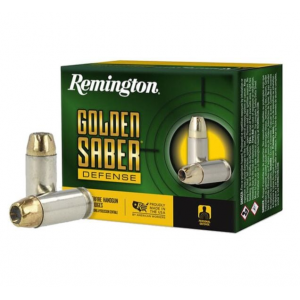 ington Ammunition Golden Saber Defense 40 S&W 165 Gr Brass Jacket Hollow Point (BJHP) 20 Bx/ 25 Cs Ammo