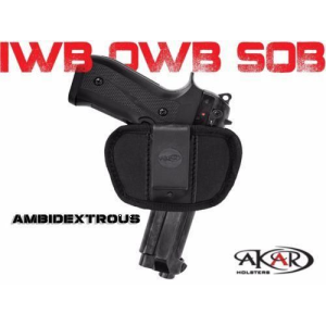IWB OWB SOB Inside Outside Pants Clip-On/ Belt Slide Holster Fits GLOCK 42 - Akar
