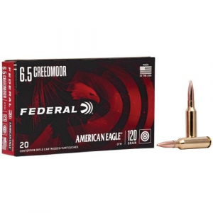 eral American Eagle 6.5 Creedmoor 120 Gr Open Tip Match (OTM) 20 Bx/ 10 Cs Ammo