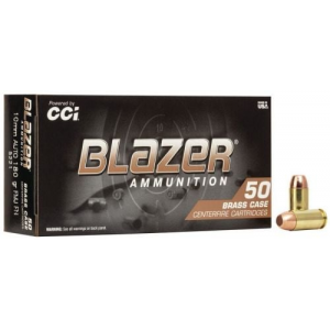  Blazer Brass 10mm Auto 180 Gr Full Metal Jacket 50rd Box Ammo